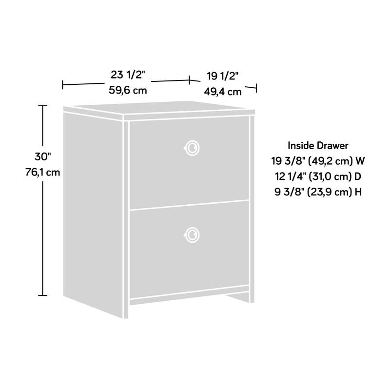 Wood Lateral File with Efficient Storage, Beige