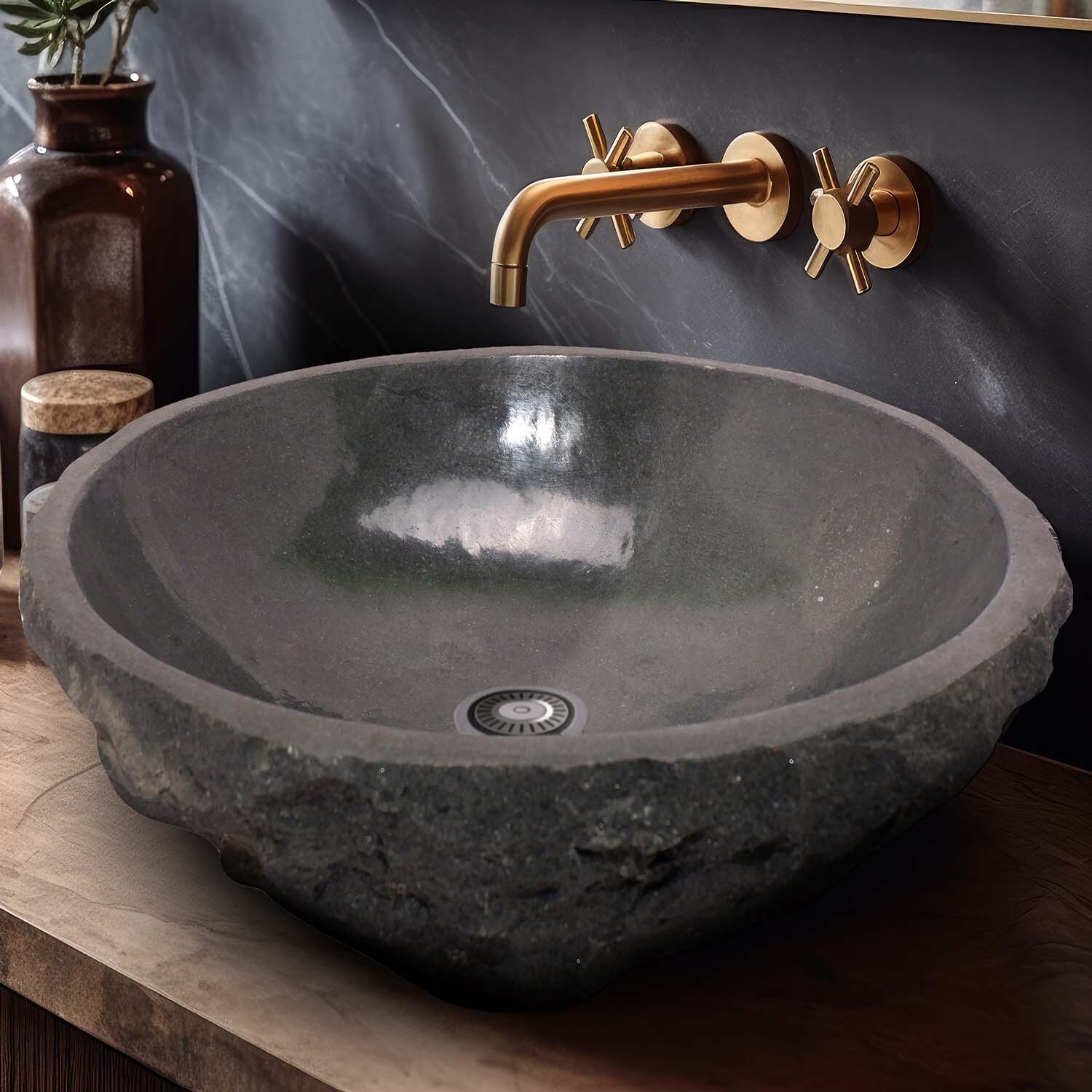 El Croquis177/178LACATON&VASSALラカトン＆ヴァッサ KRAKATAO Uniques Natural Basalt Stone Vessel Bathroom Sink - Bed