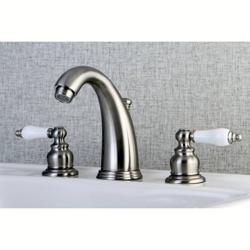 Victorian 8 in. Widespread Bathroom Faucet - Brushed Nickel
