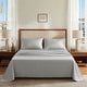 preview thumbnail 19 of 38, Deconovo Bamboo Fiber Satin Bedding Collection Duvet Cover (1 Piece) or Sheet Set (4 Piece) Bed Sheet Set-King(4-Piece) - Light Grey