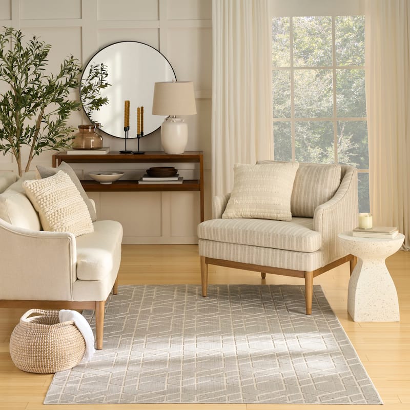 Nourison Washable Charm Indoor only Geometric Area Rug