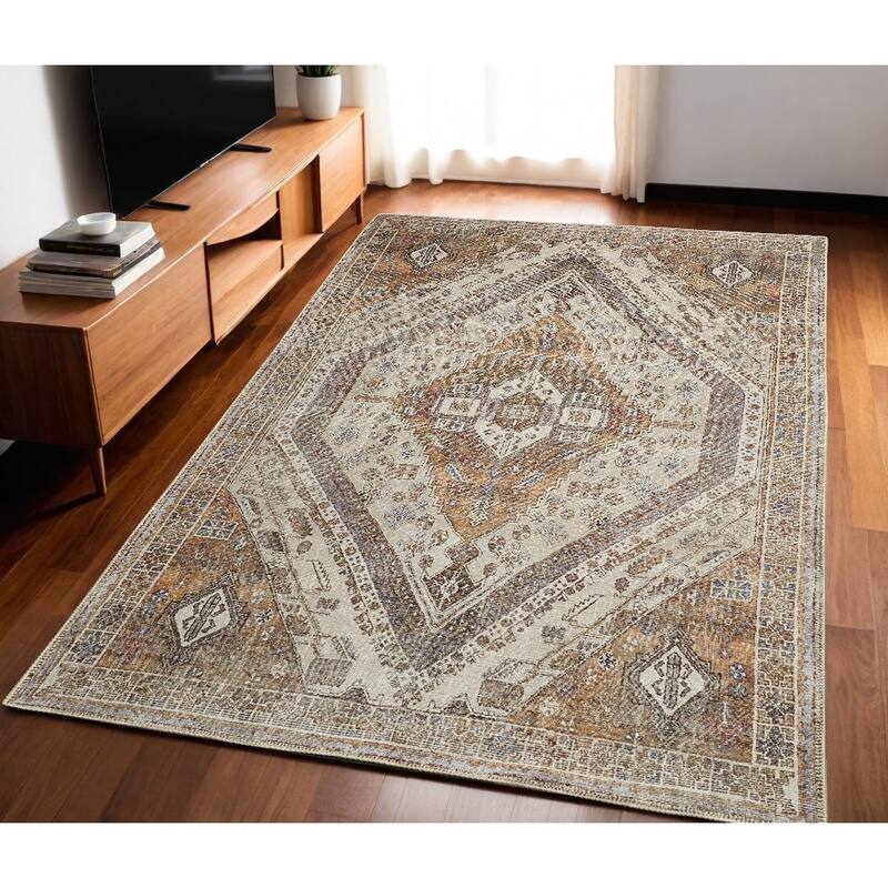 Sijax Distressed Woven Durable Area Rug By HomeRoots