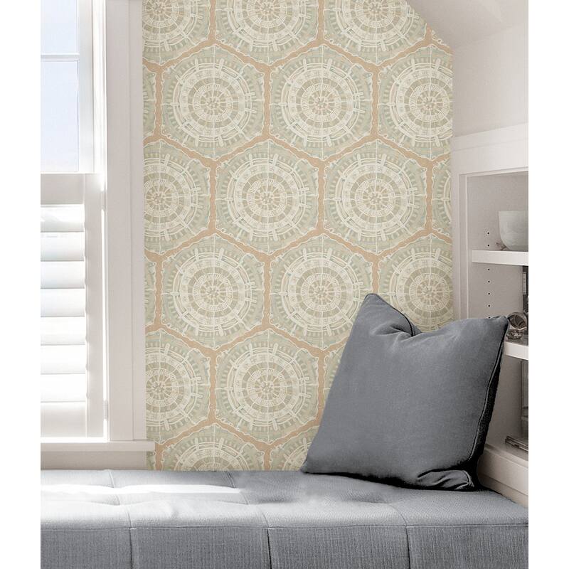LiLi WhittWhitt Peach Harmony Peel & Stick Wallpaper