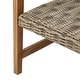 preview thumbnail 13 of 37, Hampton Outdoor Wood/Wicker Club Chair (Set of 2) by Christopher Knight Home