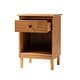 preview thumbnail 22 of 31, Walker Edison Bullrushes 1-Drawer Solid Wood Nightstand (Set of 2)