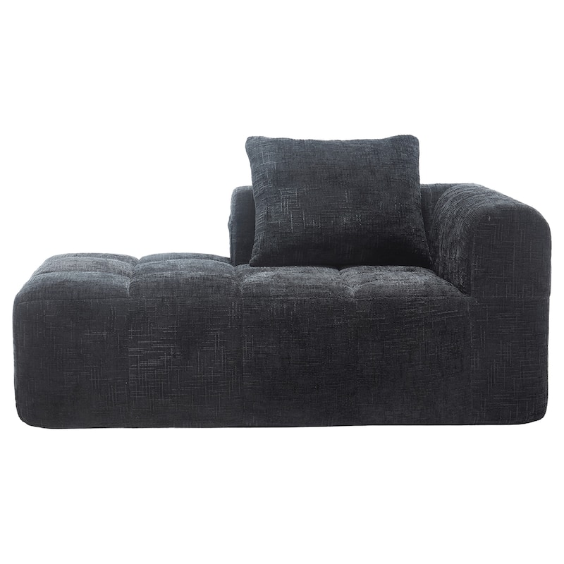 Chenille Loveseat Sofa, Minimalist Modular Sleeper for Living Room