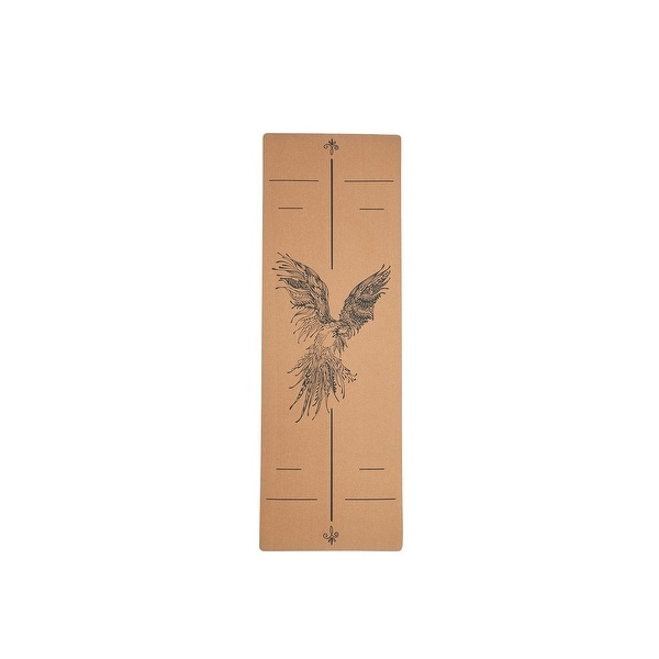 Moda Health and Fitness Extra Wide Eagle Pattan Cork Wood Yoga Mat. Opens flyout.