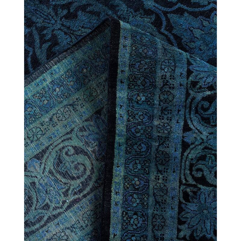 Vibrance One-of-a-Kind Hand-Knotted Area Rug - Black, 7' 10" x 9' 10" - 7' 10" x 9' 10"