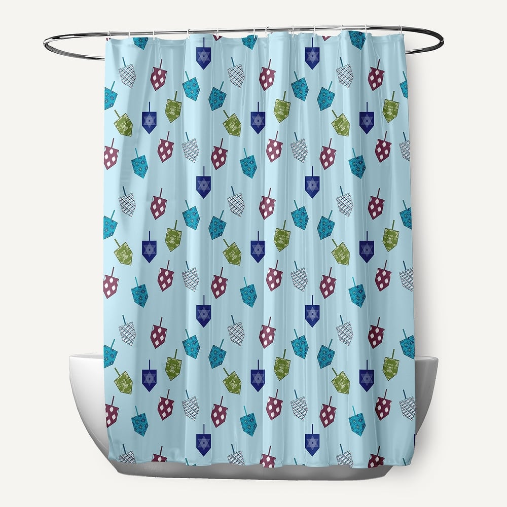 Dreidel Pattern Shower Curtain