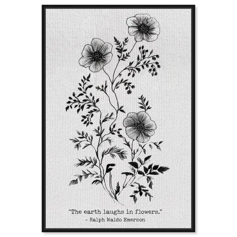 Earth Laughs in Flowers Canvas by Art Remedy - Black - 36" x 54"