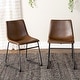 preview thumbnail 3 of 11, Middlebrook Prusiner Faux Leather Dining Chair, Set of 2 Brown