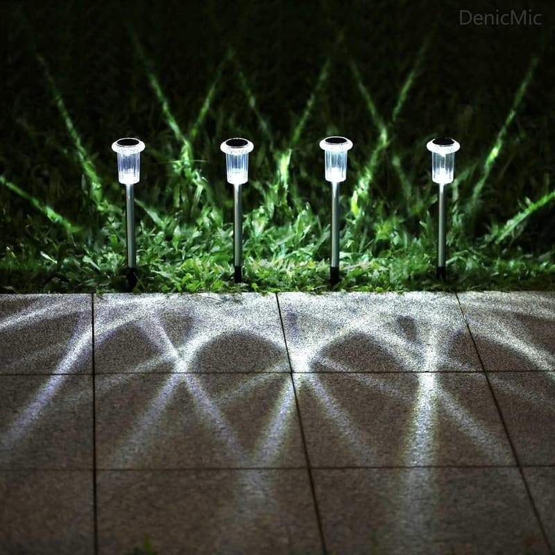Solar Lights Outdoor Pathway Lights 6000K LED Waterproof