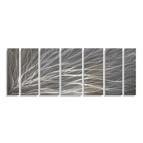 Statements2000 3D Metal Wall Art Panels Modern Silver Hanging Decor by Jon Allen
