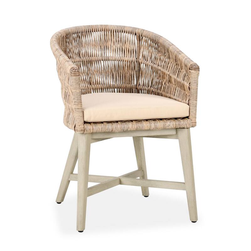 Classic Home Collins Outdoor Solid Wood Dining Chair - Natural/Sand