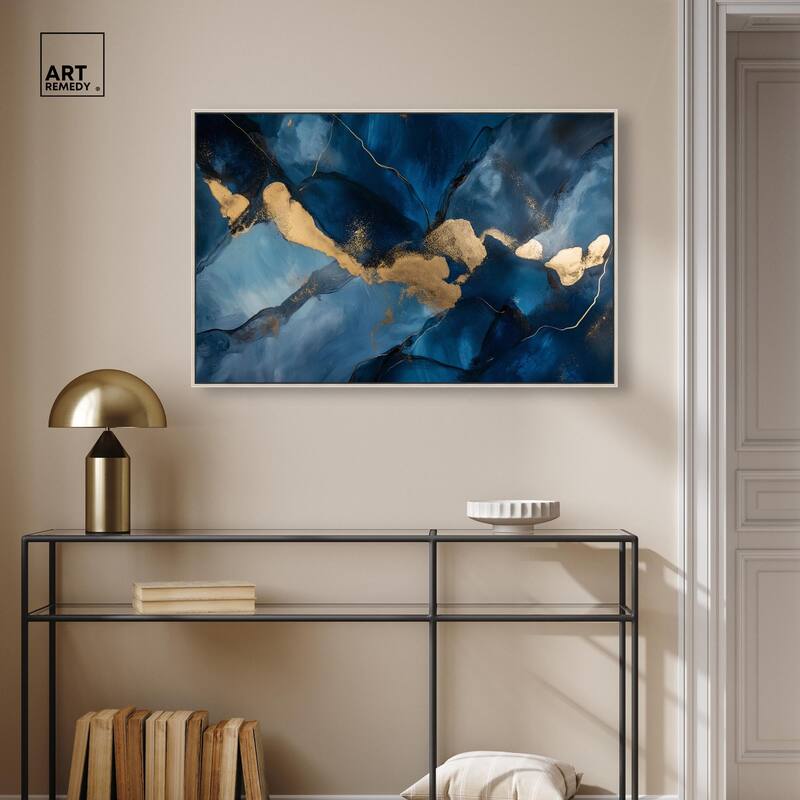 Dark Texture Golden Touch I Canvas by Art Remedy