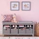 preview thumbnail 7 of 14, Martha Stewart Living and Learning Collection Kids' Storage Bench Grey