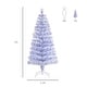 preview thumbnail 3 of 7, HOMCOM Icy-Blue and White Christmas Tree with Lights, Prelit Christmas Tree 5 ft., Faux Small Christmas Tree with Stand