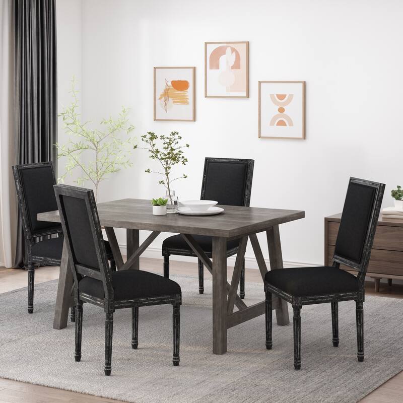 Regina Wood Upholstered Single Dining Chair by Christopher Knight Home