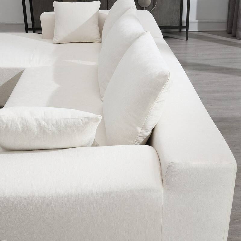 L-shaped Modular Sectional Living Room Sofa Set