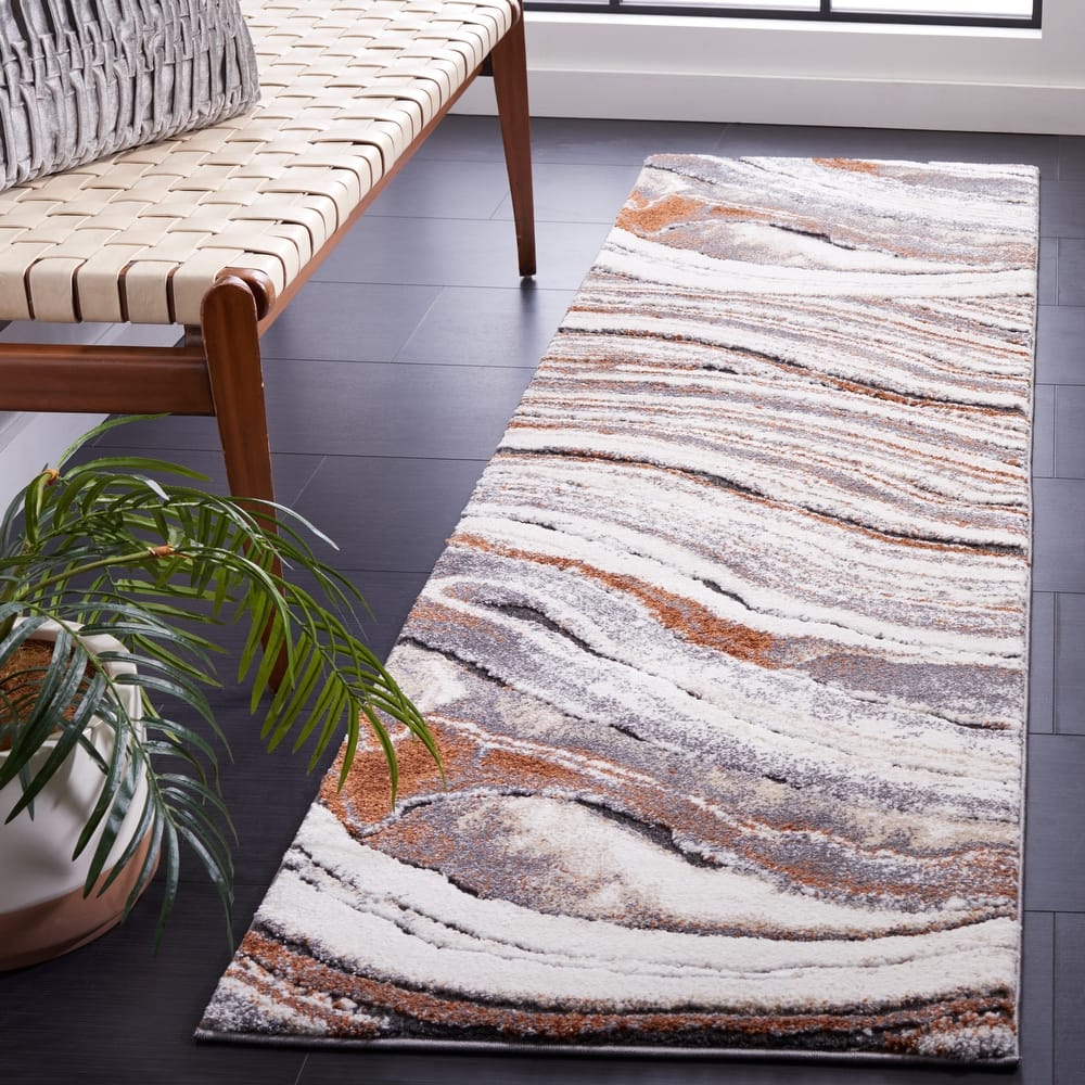 SAFAVIEH Cyrus Shag Selvedina Modern Abstract Rug