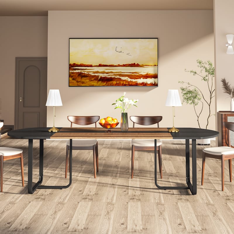 70.86" Oval Arc Conference Table, Large 6FT Meeting Tables for Home Office