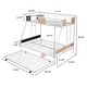preview thumbnail 5 of 7, Twin-Over-Full Space saving Bunk Bed with Trundle and Full Length Guard Rails,Built-in Ladders