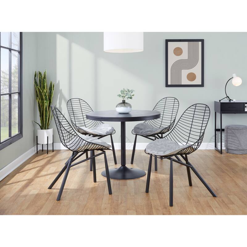 Copper Grove Beloslav Wired Chairs with Removable Faux Leather Cushions (Set of 2)