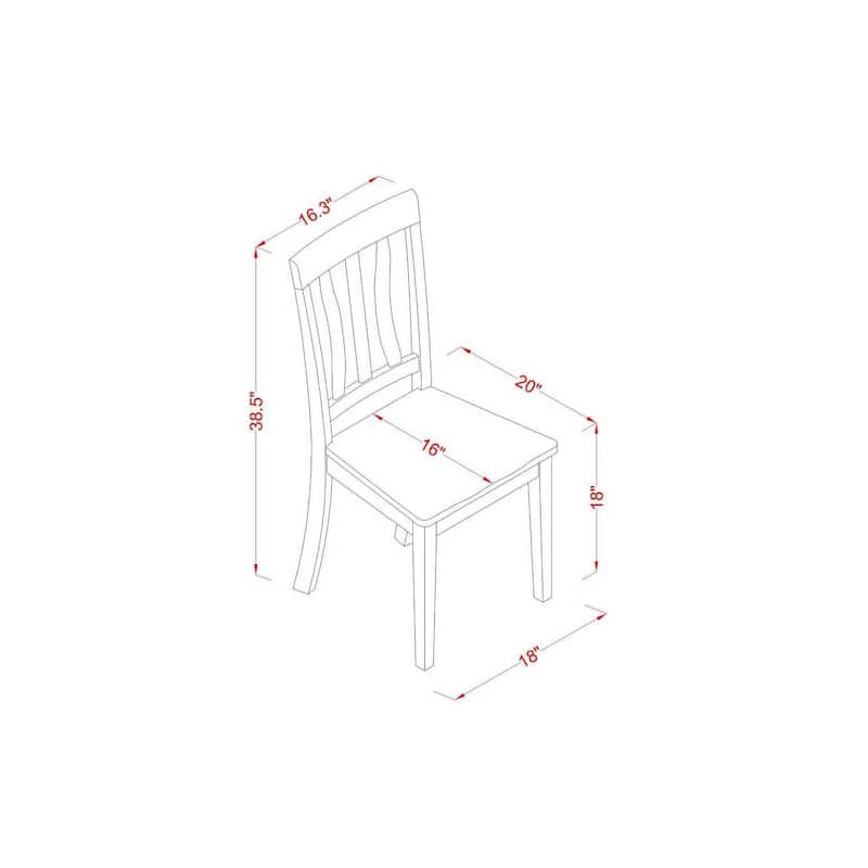 Kitchen Dining Set - Round Table with 2 Wood Chairs - Modern Dining Room Furniture