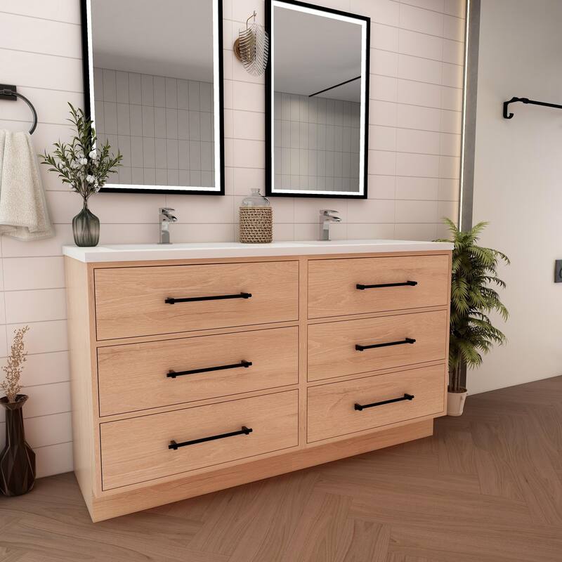 Victoria 48'' Free-standing Vanity with Double Reinforced Acrylic Sink - 47.20