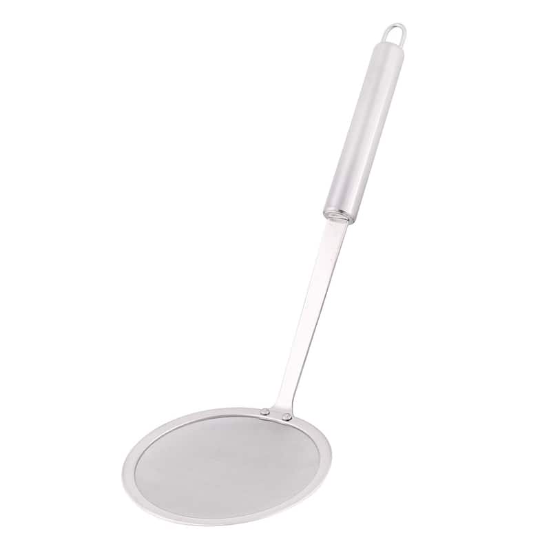 Kitchen Cooking Tool Stainless Steel Noodles Slotted Ladle Skimmer - 12.6" x 4" x 0.6"(L*D*Depth)