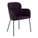 preview thumbnail 36 of 47, Carson Carrington Milan Chair (Set of 2) Purple Noise/Black