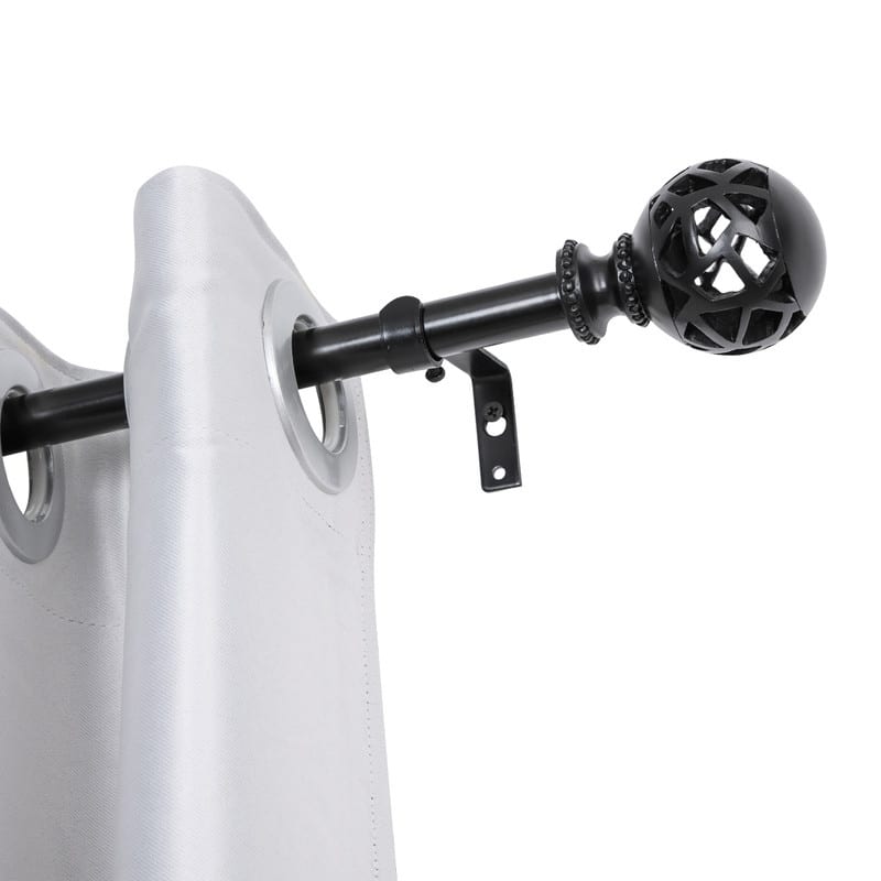 UTOPIA ALLEY 3/4 Inch Curtain Rod, Single Decorative Drapery Rod, Adjustable Curtain rods for Windows - 28-48