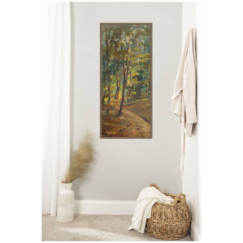 Kate and Laurel Forest interior by Leopold Horovitz PANEL by Nostalgia Prints Framed Canvas Wall Art Print