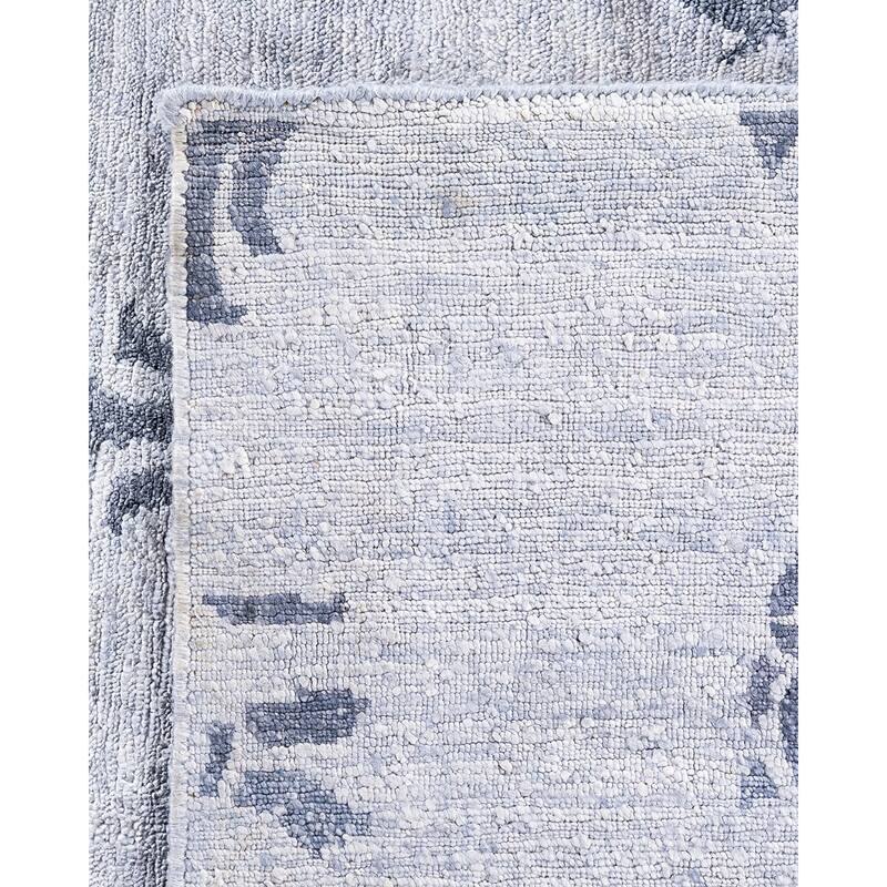 Modern One-of-a-Kind Hand-Knotted Area Rug, Gray - 9' 0" x 11' 9"