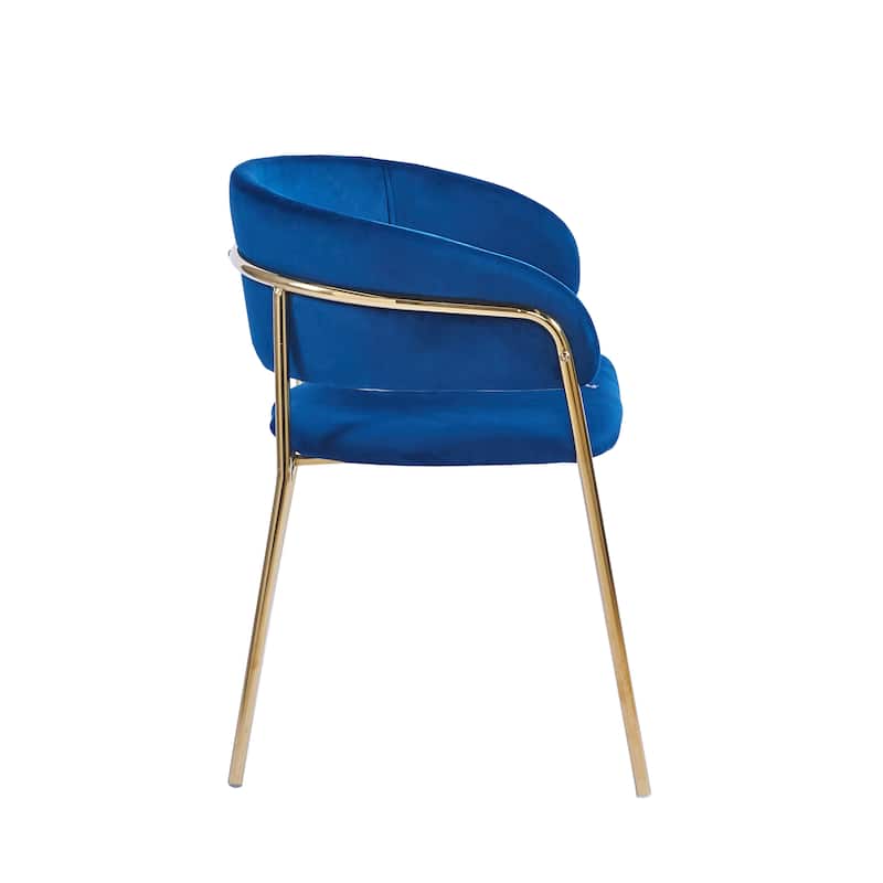 Porthos Home Cardi Dining Chairs Set of 2, Velvet Upholstery, Gold Legs