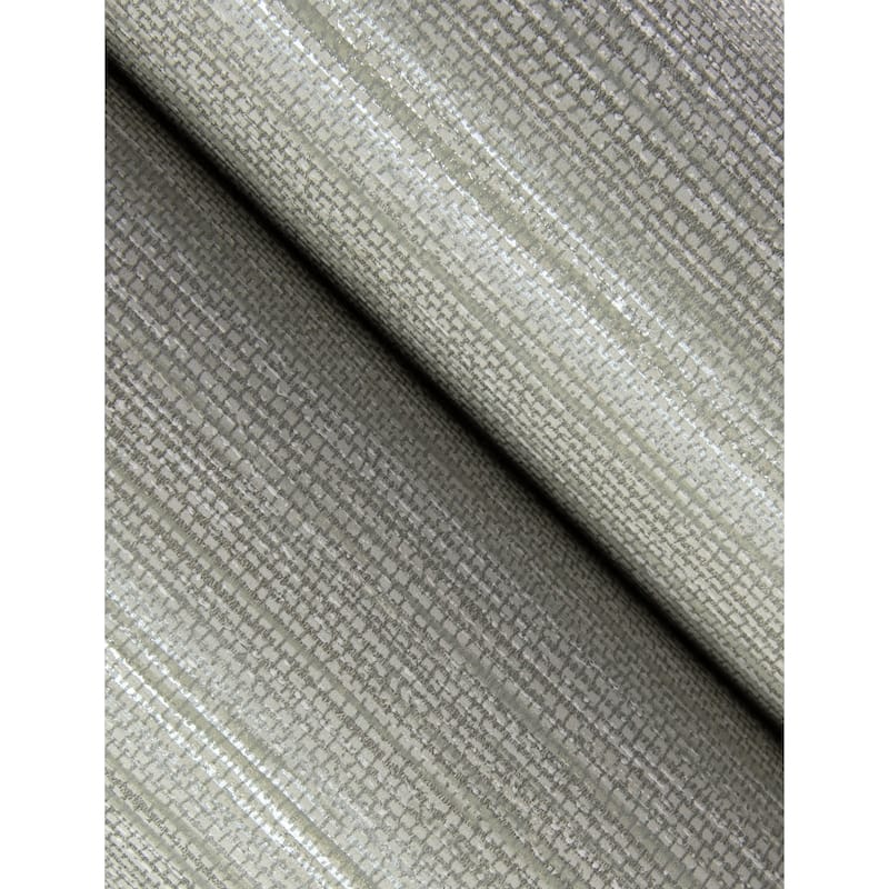A-Street Prints Sheehan Grey Faux Grasscloth Wallpaper