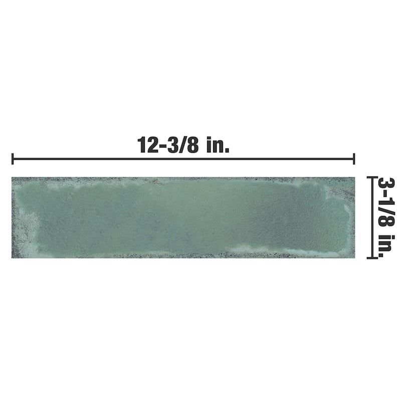 Merola Tile Luca Jade 3-1/8" x 12-3/8" Ceramic Wall Tile