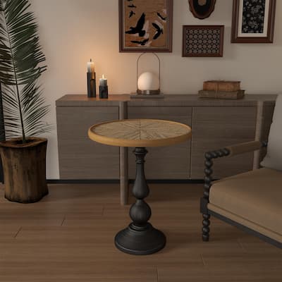Wooden End Tables Retro Side Table French Country Accent Coffee Side Table Modern Small Round Tea Table Pedestal Side End Table