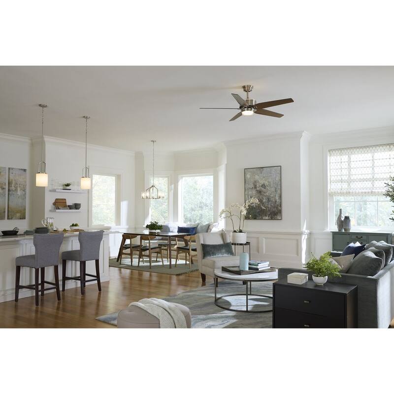 Goodwin Collection One-Light Brushed Nickel Modern Farmhouse Pendant - 7 in x 7 in x 16.75 in