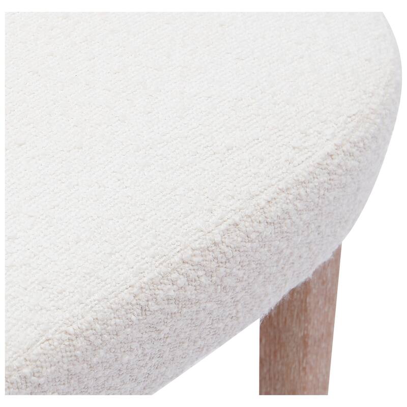 Farmhouse Water and Stain Resistant Boucle Upholstered Side Chair (Set of 6)