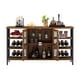 preview thumbnail 6 of 26, Hazelnut Brown Wine Bar Cabinet with Racks & Stemware Holder