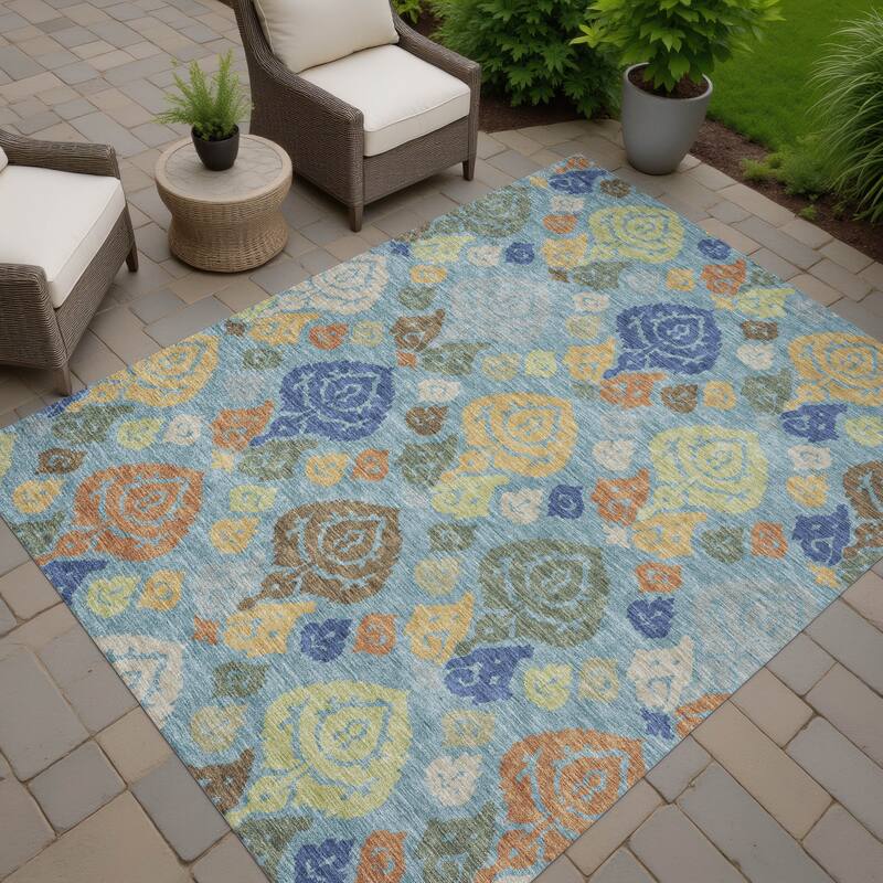 Machine Washable Indoor/ Outdoor Casual Zona Chantille Rug