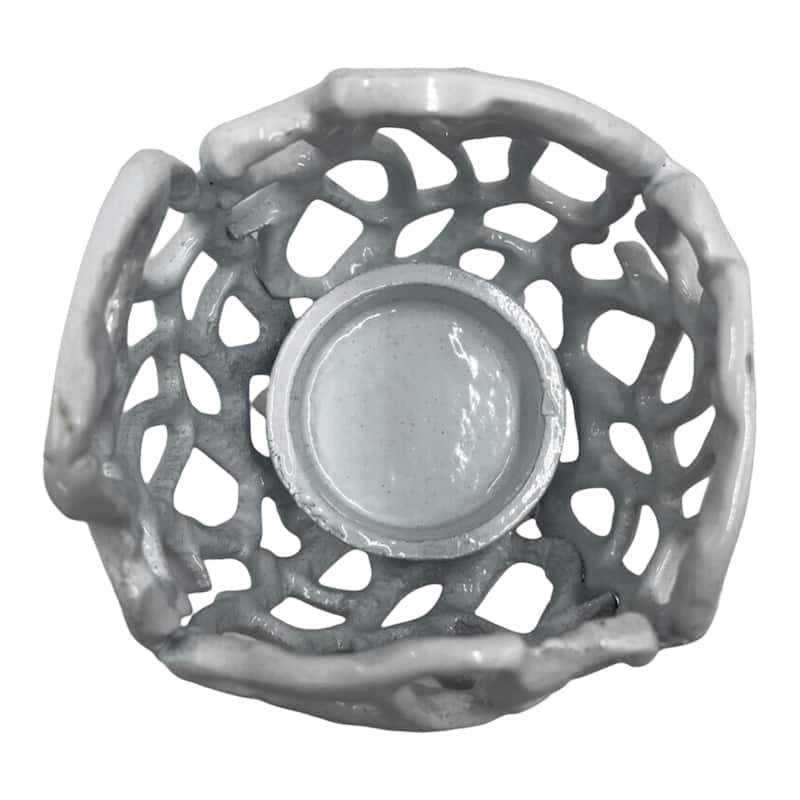 Decorative Handmade Aluminum Round Votive Candle holder Set of 2