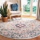 preview thumbnail 29 of 40, SAFAVIEH Madison Andra Boho Oriental Distressed Rug 11' Round - Grey/Blue - Round