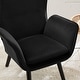 preview thumbnail 78 of 92, Upholstered Wingback Armchair Leisure Accent Chair, Single - 40.55" H x 28.34" W x 33.1" D