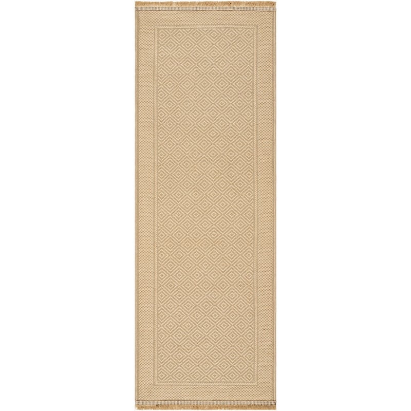 Livabliss Country Mystery Diamond Washable Area Rug - 2'7" x 7'3" - Tan