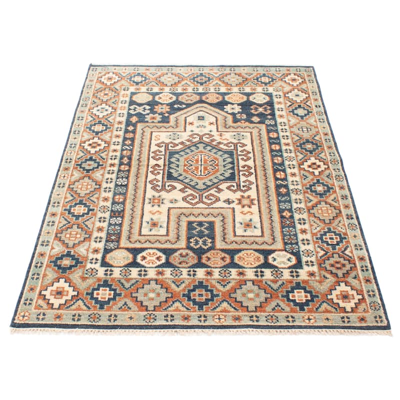 ECARPETGALLERY Hand-knotted Jules Serapi Dark Navy Wool Rug - 5'5 x 7'8