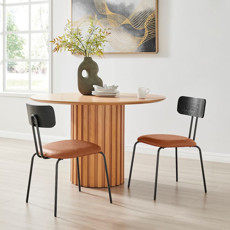 NPD Furniture Judith PU Dining Side Chair (Set of 4)