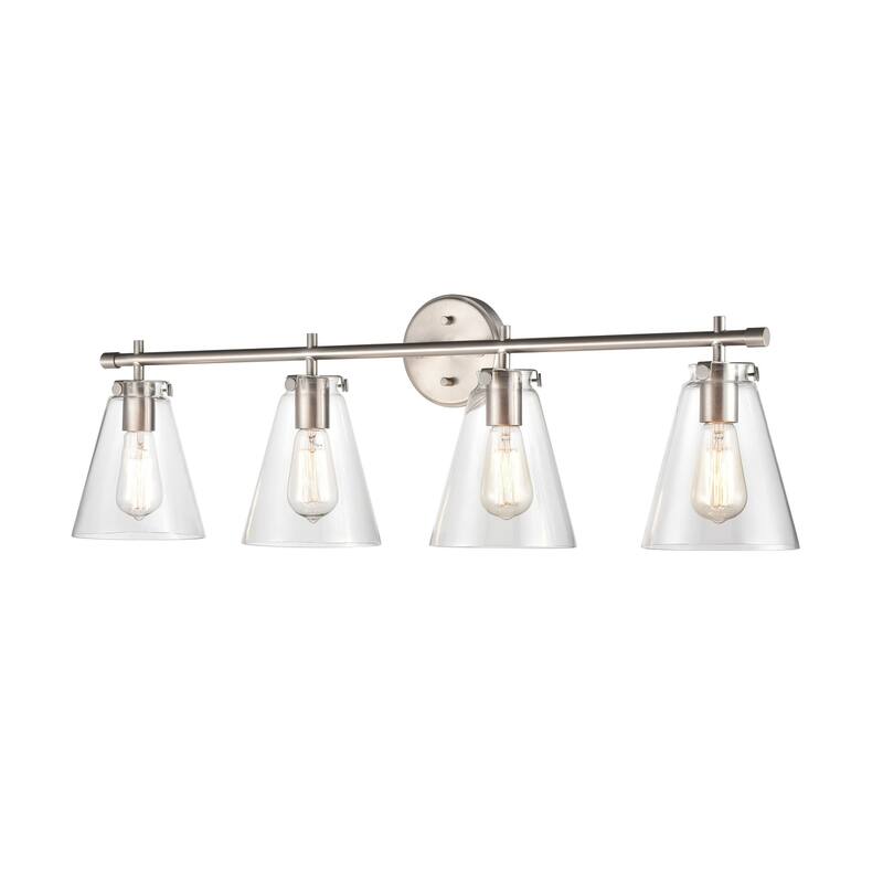 Millennium Lighting Aliza 4 Light Vanity Fixture with Clear Glass Shades