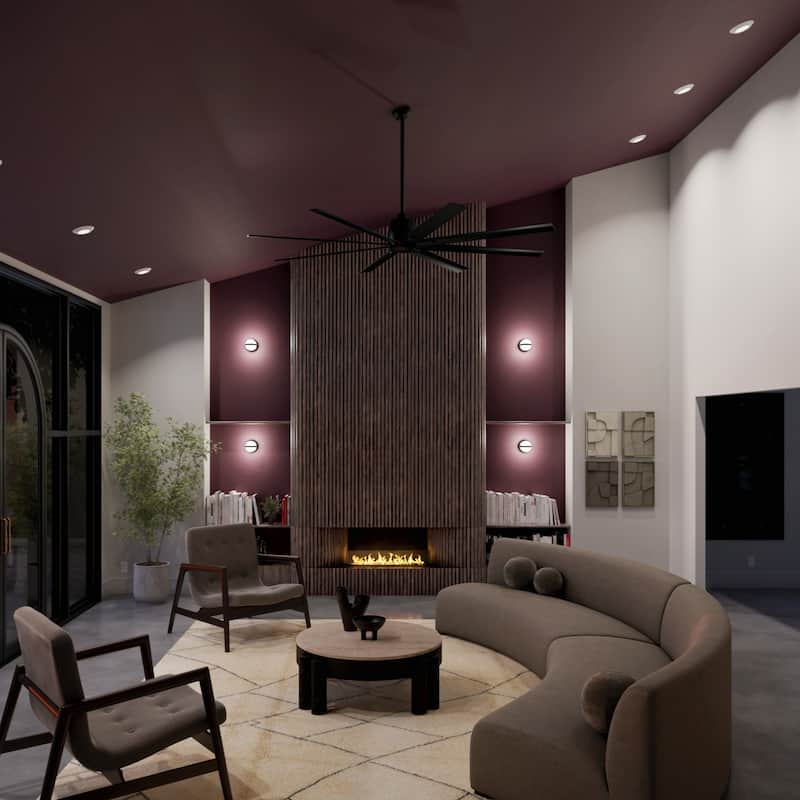 Kichler Lighting Breda 84 inch Outdoor Ceiling Fan with Remote